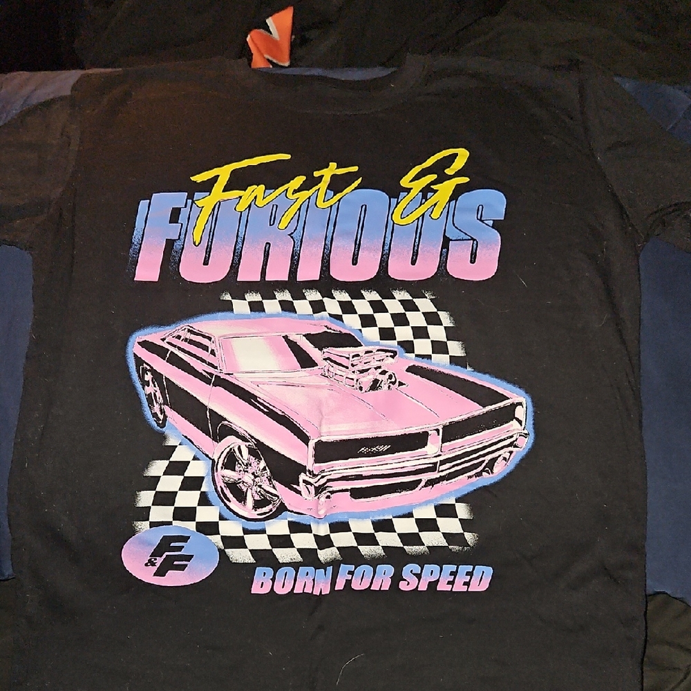 Black and Pink Retro Car Graphic Tee